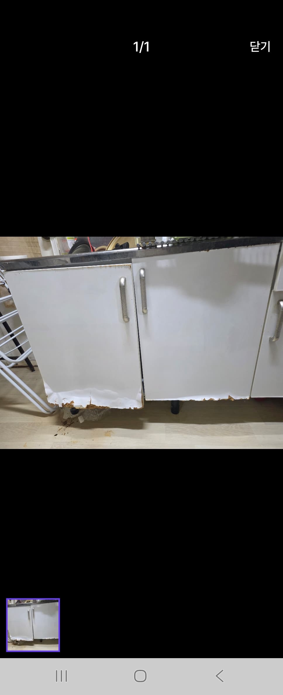서울 강서구 싱크대 상판 + 문짝 리폼 수리 전