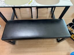 주안 벤치의자 천갈이, 중국산 가죽이 싼 이유 리폼 후