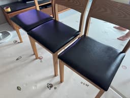 계산동 식탁의자 가죽교체 천갈이, 싼 가죽이 좋을까? 리폼 후